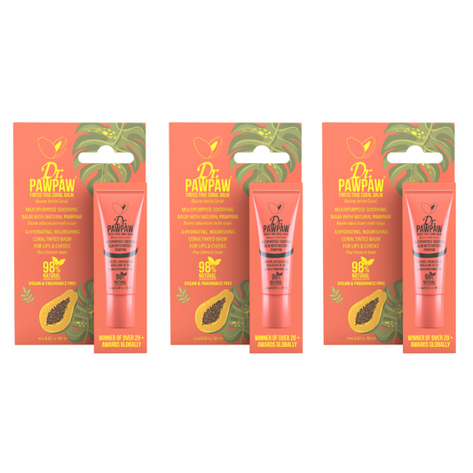 True Coral Tinted Balm 10ml Trio Pack